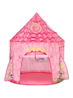 Kids Princess Play Tent - Pink Castle Playhouse for Indoor or Outdoor